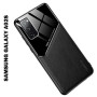 Samsung Galaxy A02S bőrbevonatú hibrid tok, mágneses tartókhoz előkészítve, fekete - mobshop.hu