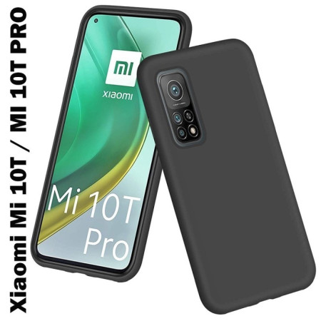 Xiaomi Mi 10T / MI 10T Pro prémium szilikon tok, FEKETE - mobshop.hu