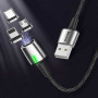 Baseus Zinc Magnetic Micro USB 2,4A töltőkábel 1 méter, FEKEKE