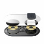 BASEUS 2in1 Wireless Charger TURBO EDITION okostelefon / Apple Airpods töltő 2x10W FEKETE MobShop