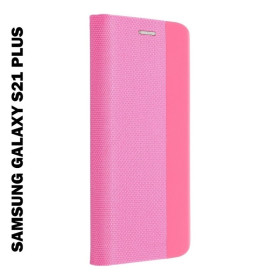Samsung Galaxy S21 PLUS oldalra nyíló shelter flip tok, pink - mobshop.hu