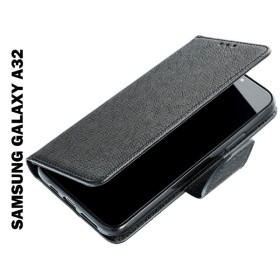 Samsung Galaxy A32 5G oldalra nyíló flip tok, fekete - mobshop.hu