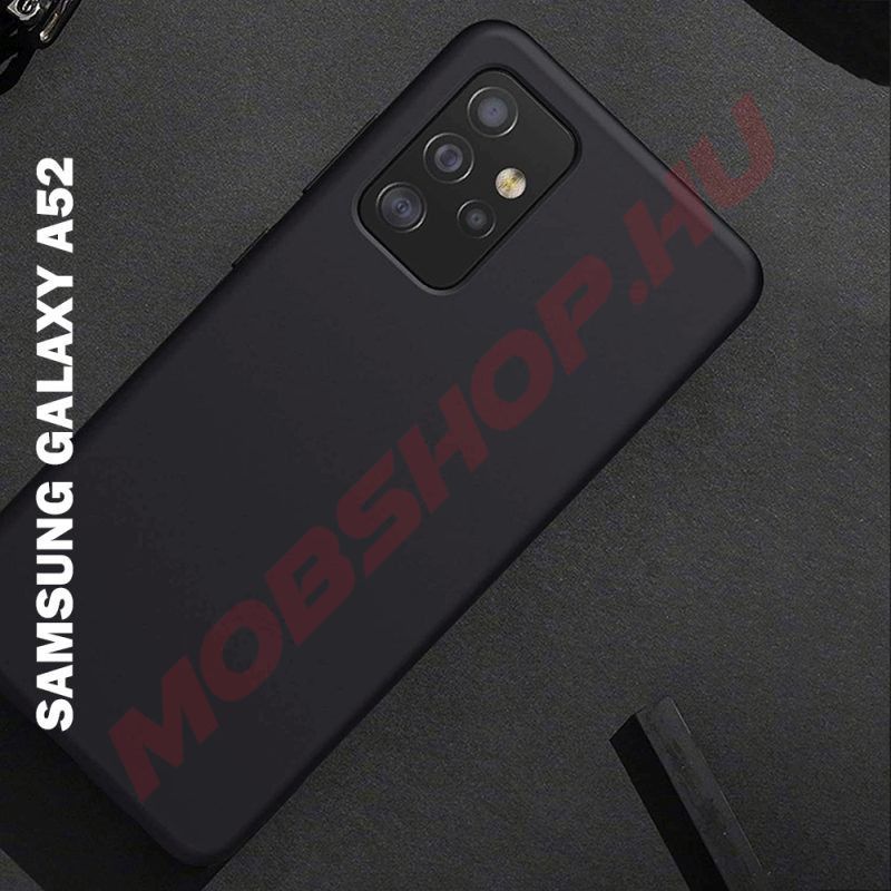 Samsung Galaxy A52 4G / 5G szilikon tok, fekete - mobshop.hu