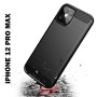 iPhone 12 PRO MAX karbon (carbon) mintás szilikon tok, FEKETE - mobshop.hu
